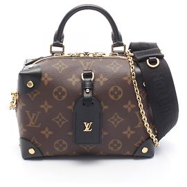 Bolsa Louis Vuitton Petite Malle Souple Monogram Marrom Preto