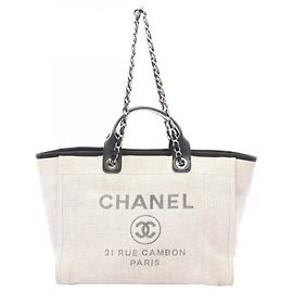 Sac cabas Chanel Deauville GM 2-Way Marron Noir