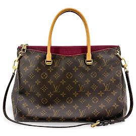 Tote Pallas Louis Vuitton em canvas Monogram com couro BB Marrom