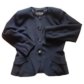 Vintage Gianni Versace Sera Navy Jacket - 90s Archives - Iconic Pyramid Buttons - Size IT44 - FR42 Navy blue