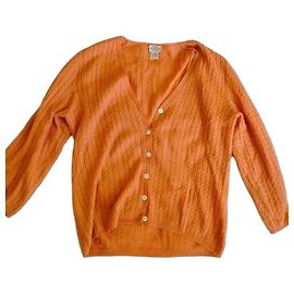 Agnona Cardigan Orange 100% Cachemire Orange