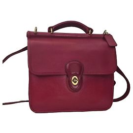 Coach Satchel Tasche aus rotem Leder Rot