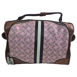 Juicy Couture Sac Boston Rose Monogramme Marron Noir Rose Blanc