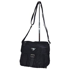 Borsa a tracolla in nylon Tessuto Prada Nero