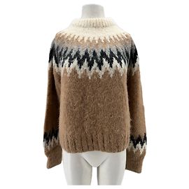 Autre Marque ELEVEN SIX Patterned Wool Sweater Beige M Beige