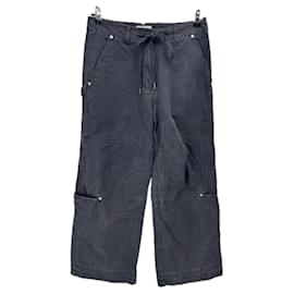 Autre Marque Pantalones cargo grises de algodón talla S Gris
