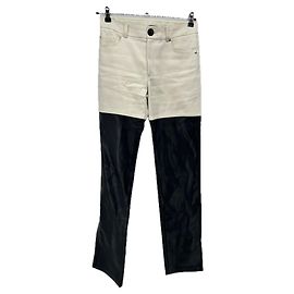 Autre Marque Pantaloni bicolore nero e bianco a gamba dritta PETER DO Bianco