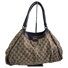 Gucci Sac Hobo en toile monogramme GG Marron Monogramme