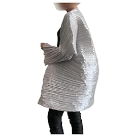 Autre Marque Silberne Plissee-Jacke Silber