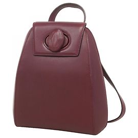 Cartier Must Leather Backpack in Bordeaux Dark red