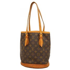 Borsa Tote Louis Vuitton Monogram Bucket PM Marrone