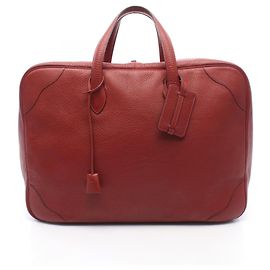 Hermès Bolso Boston Hermes Victoria 50 Rouge H Roja