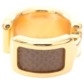 Hermès Hermes Olympe PM Ear Cuff Earring Brown Golden