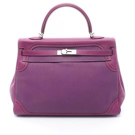 Hermès Bolsa Hermes Kelly 35 Gillies Outro Roxo