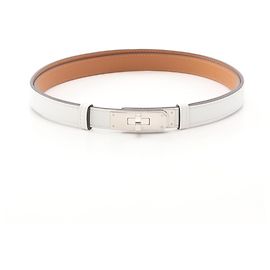 Hermès Cinturón Kelly Hermes en blanco Blanco