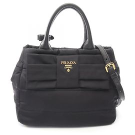 Bolsa 2-Way Prada TESSUTO BOMBER Ribbon Preto