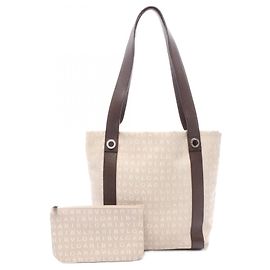 Sac cabas Bvlgari Bulgari Logomania Marron Beige