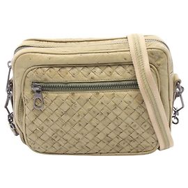 Bolsa de ombro em couro verde Bottega Veneta Verde