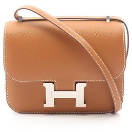 Hermès Borsa a Spalla Hermes Constance 3 Mini Marrone D'oro