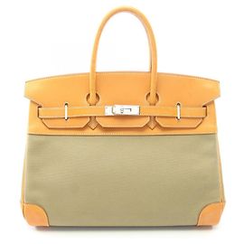 Hermès Sac à main Hermes Birkin 35 Marron Autre Kaki