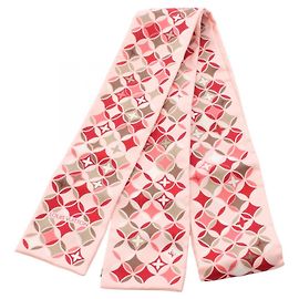 Pañuelo de cinta de seda rosa Louis Vuitton Rosa