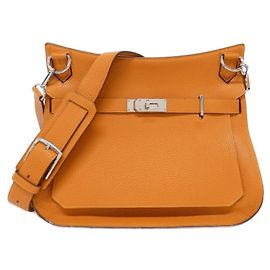 Hermès Bolsa de ombro Hermes Jypsiere Eclat 34cm Laranja Mostarda