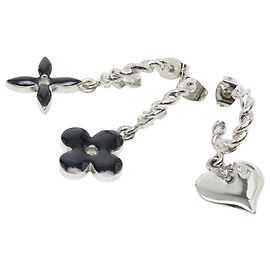 Louis Vuitton Conjunto de Pendientes Sweet Monogram Negro Plata