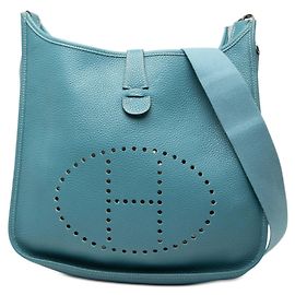Hermès Borsa a tracolla Hermes Evelyne 3 GM Blu