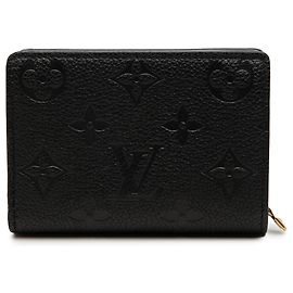 Louis Vuitton Black Monogram Empreinte Clea Wallet Black