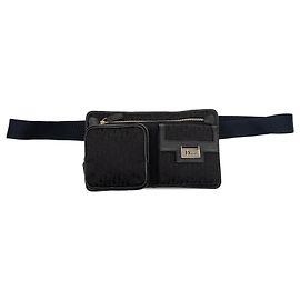 Borsa a tracolla Dior Black Diorissimo Trotter Canvas Street Chic Nero
