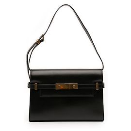 Borsa a tracolla Manhattan in pelle piccola nera Saint Laurent Nero