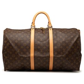 Louis Vuitton Marrom Monogram Keepall 55 Marrom