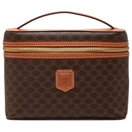 Céline Sac de toilette en toile enduite Macadam marron Celine Marron