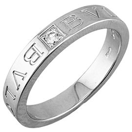Bulgari Anillo para mujer en oro blanco de 18K y diamantes Dorado