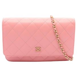 Borsa a tracolla Chanel Matelassé in agnello rosa Rosa