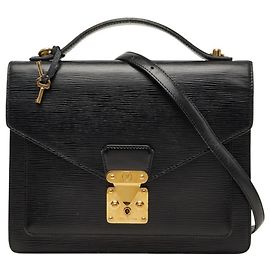 Louis Vuitton Epi Monceau Handbag Black