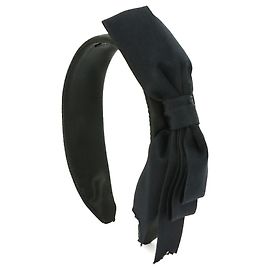 Cerchietto Alice in raso nero Chanel Nero