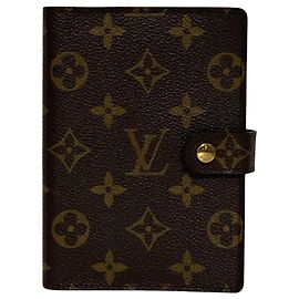 Funda para Cuaderno Agenda Monogram PM Louis Vuitton Castaño