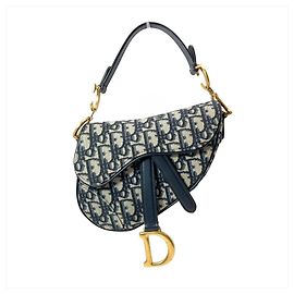 Christian Dior Dior Saddle Bag Mini Blu navy