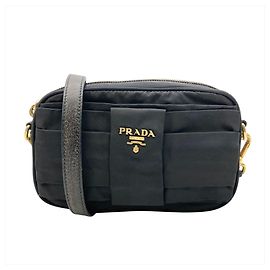 Mini bolso de hombro Prada PRADA con motivo de cinta Negro