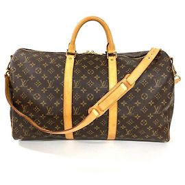 Louis Vuitton Keepall 50 Bandoulière Bolsa Boston Marrom