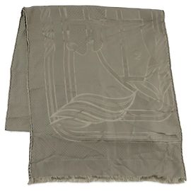 Hermès Chal de seda Quadrige Hermes Caqui