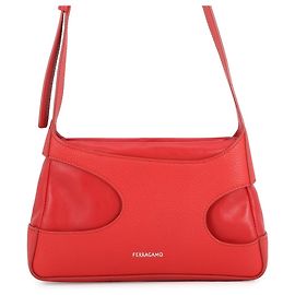 Salvatore Ferragamo Red Leather Shoulder Bag Red