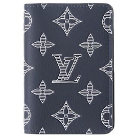 Portacarte Monogram Shadow Louis Vuitton Blu navy