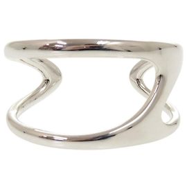 Hermès Hermes Chaine d'Ancre Punk Silver Bangle Silvery