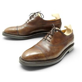 SCARPE JOHN LOBB WEIR OXFORD 8.5E 42.5 PELLE MARRONE FORME Marrone