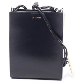 Borsa a tracolla in pelle Jil Sander Tangle Small Nero