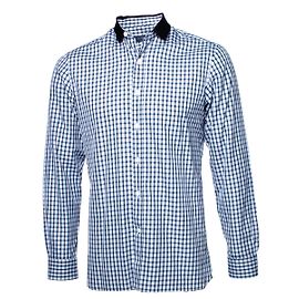 Lanvin, camicia a quadri blu scuro Blu