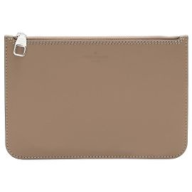 Pochette en cuir Louis Vuitton Marron Beige