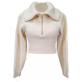 Pull La Maille Risoul de Jacquemus en laine blanche Blanc Écru